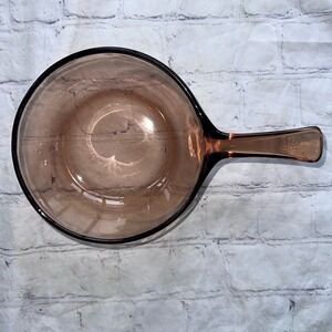 Vintage Amber Vision Corning 0.5L Sauce Pan (No Lid)
